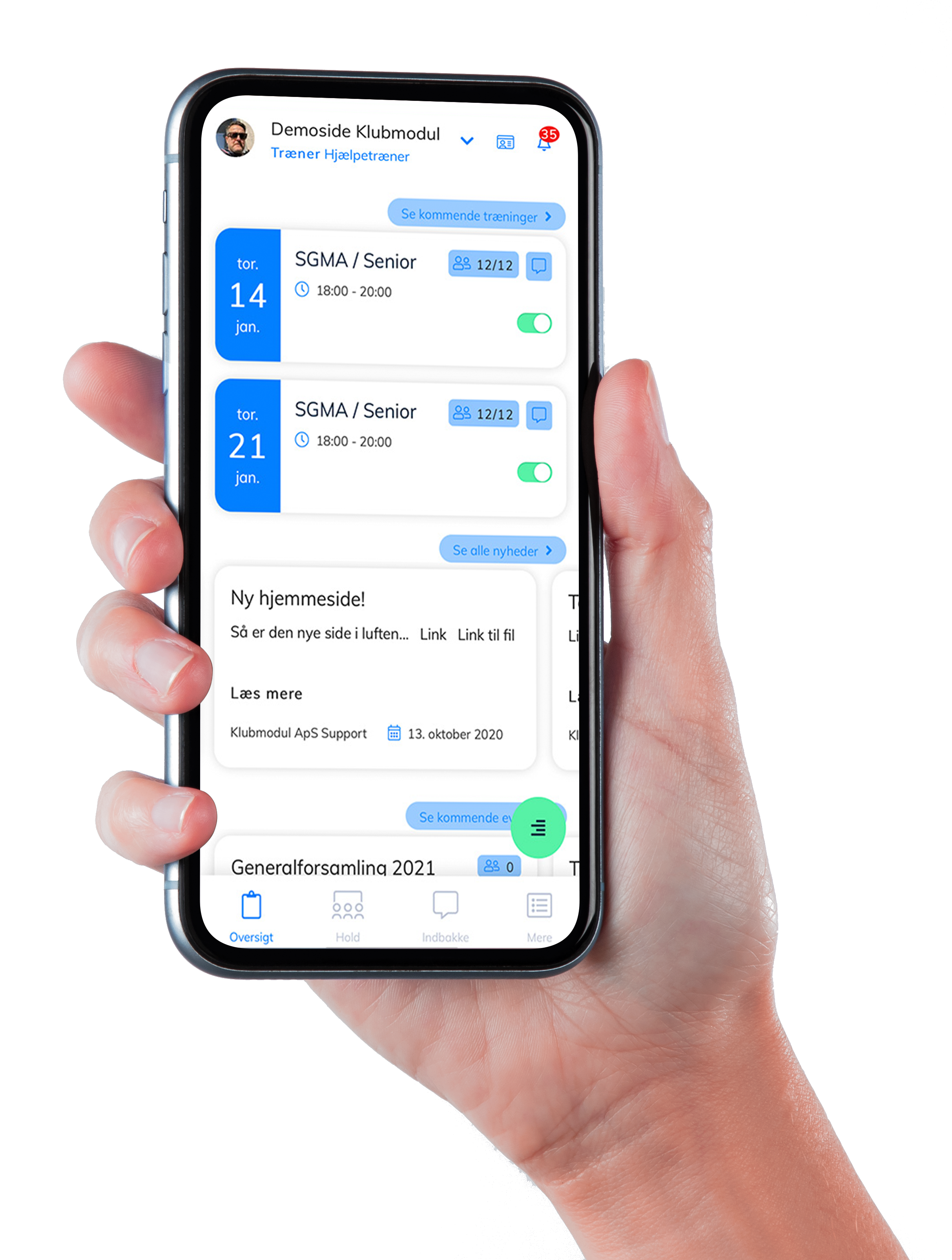 Klubmodul app til ishockeyklubber